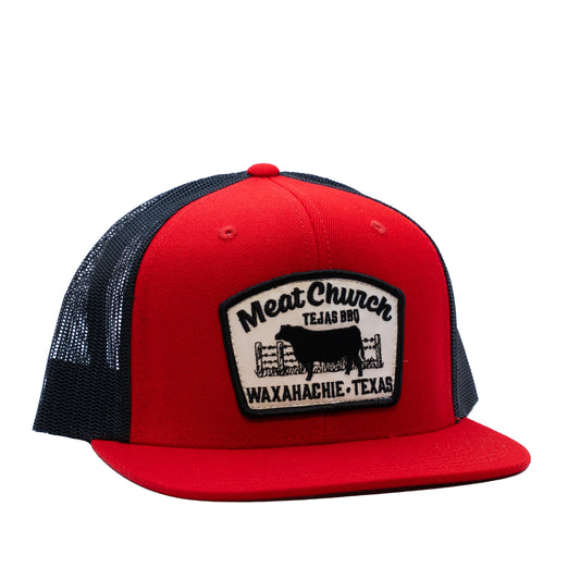tejas-bbq-patch-hat-red-black-a7 RedMCwCowFlatBill.jpg
